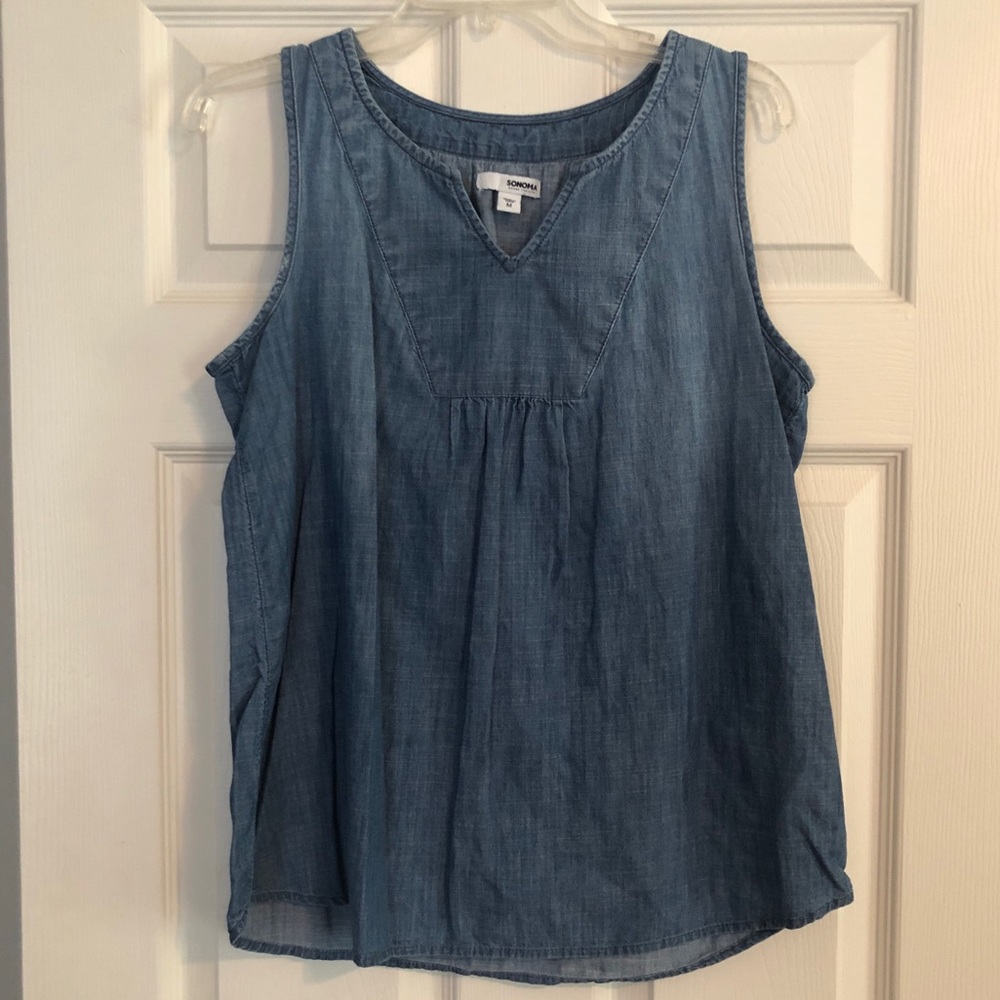 Chambray tank by Sonoma